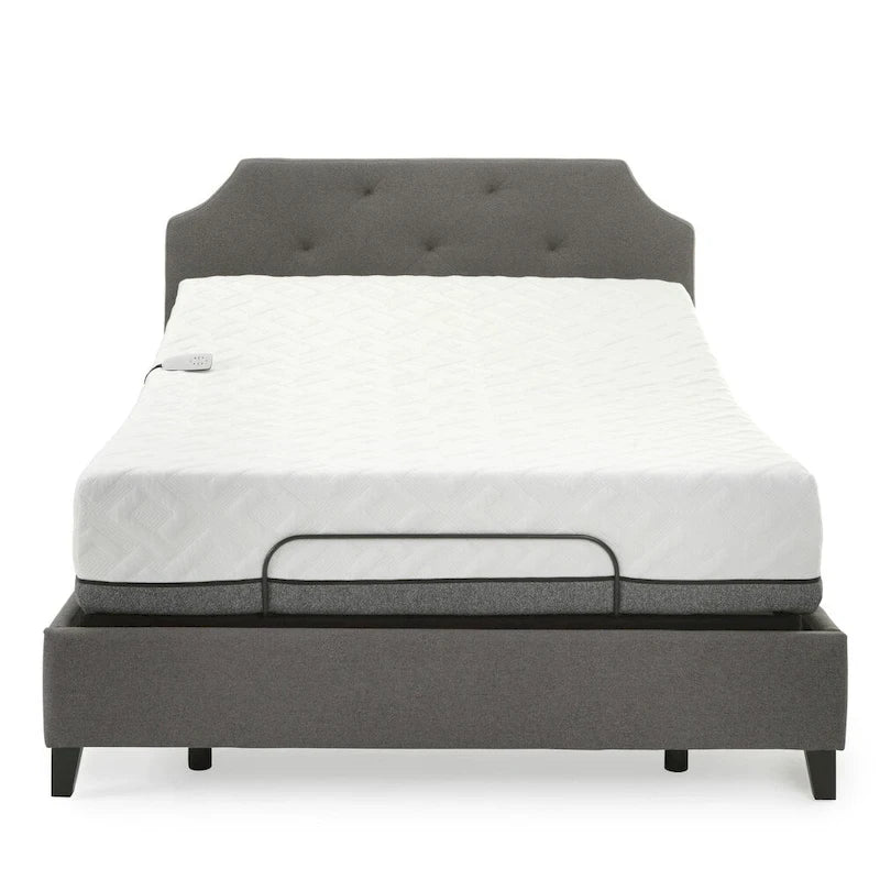 Sleep Zone Pacifica 12-inch Memory Foam Mattress and Z100 Adjustable Bed Set
