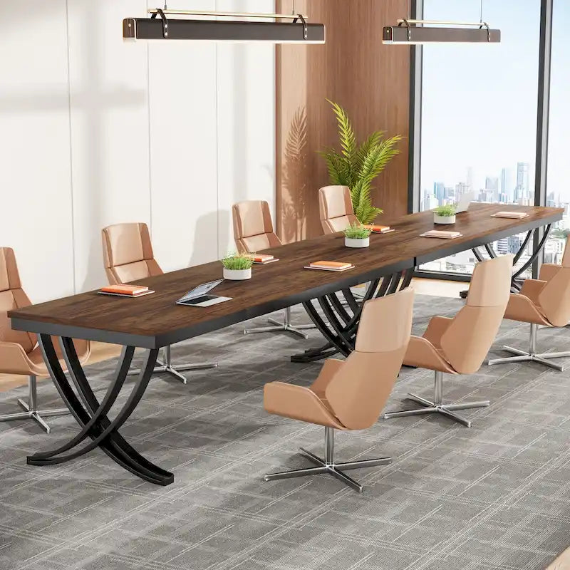 6.5FT Conference Meeting Seminar Business Table Set for 8-12 Person (Set of 2)