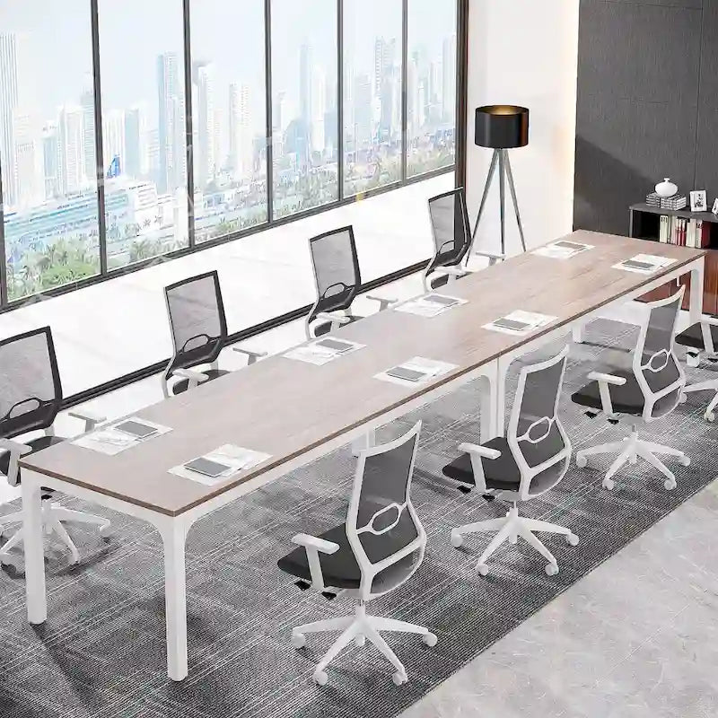 6.5FT Conference Meeting Seminar Business Table Set for 8-12 Person (Set of 2)