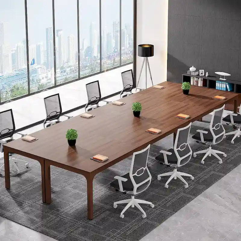 6.5FT Conference Meeting Seminar Business Table Set for 8-12 Person (Set of 2)