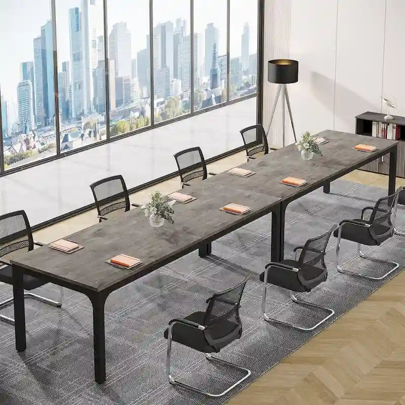 6.5FT Conference Meeting Seminar Business Table Set for 8-12 Person (Set of 2)