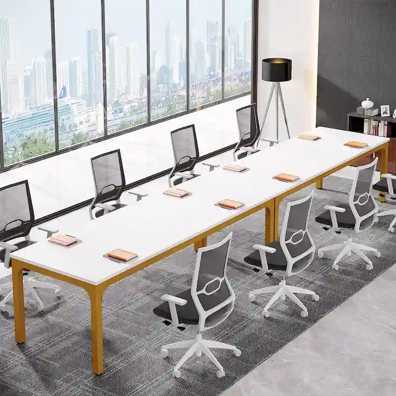 6.5FT Conference Meeting Seminar Business Table Set for 8-12 Person (Set of 2)
