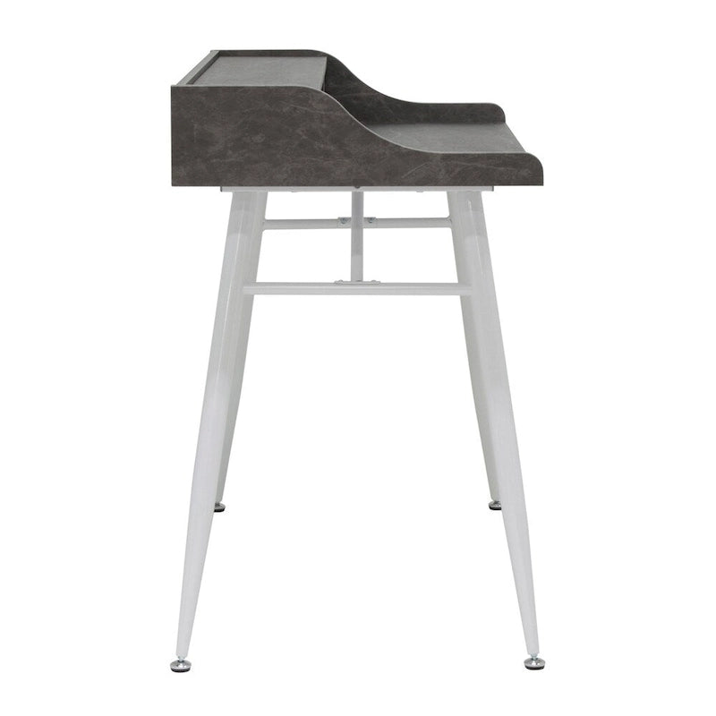 Calico Designs Woodford 45 Wide Modern, Secretary, Writing, Desk with Low Storage Hutch and Metal Tapered Legs