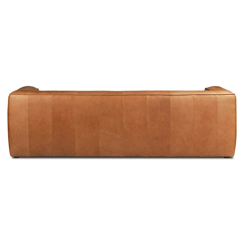 Poly & Bark Piazza 95 Sofa in Saddle Tan - Full Grain Genuine Italian Leather