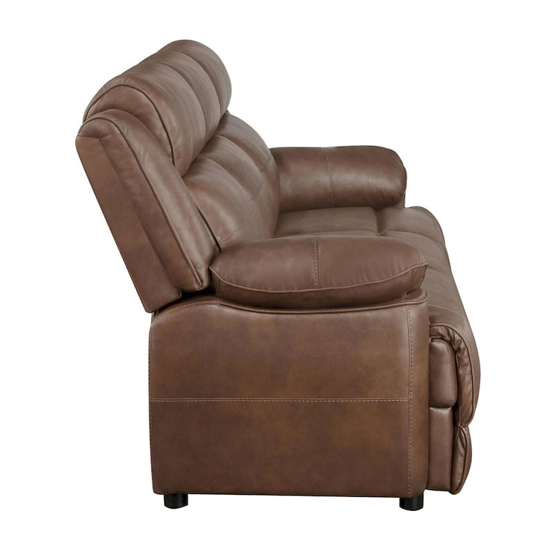 Worthington Dark Brown Upholstered 3-Piece Sofa Set