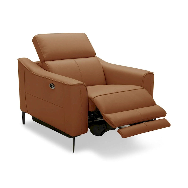 Divani Casa Eden Modern Camel Leather Recliner Chair
