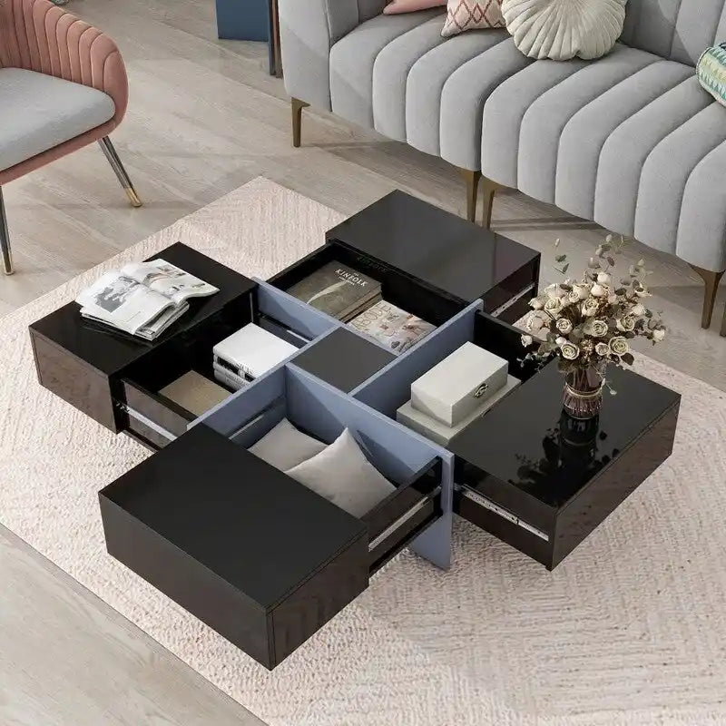 Unique Design Coffee Table with Extendable Sliding Tabletop