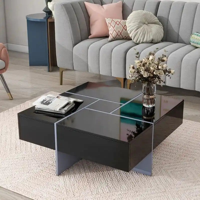 Unique Design Coffee Table with Extendable Sliding Tabletop