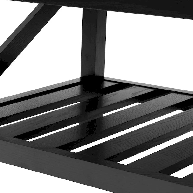 VredHom Coffee Table Center Table Tea Table with Shelf - 18.1 in H x 40.2 in W x 22 in D