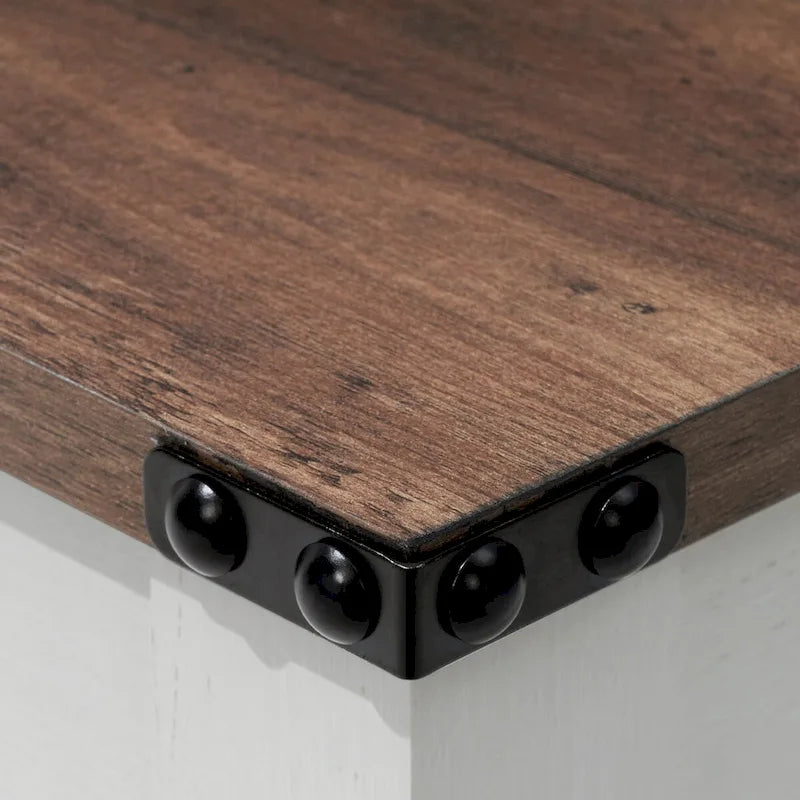 VredHom Coffee Table Center Table Tea Table with Shelf - 18.1 in H x 40.2 in W x 22 in D