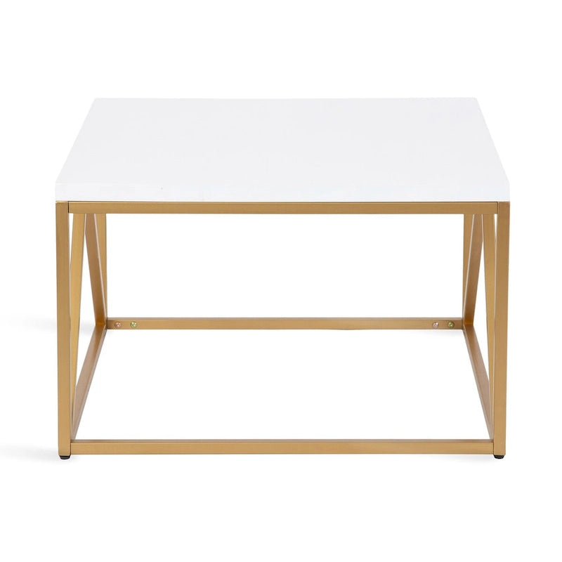 Kate and Laurel Kaya Wood and Metal Coffee Table - 28x28x18