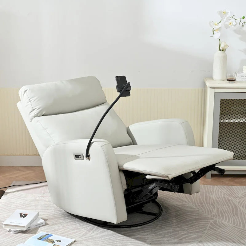 270Power Swivel Rocker Recliner Chair, Electric Glider Reclining Sofa with USB Ports,Power Swivel Glider
