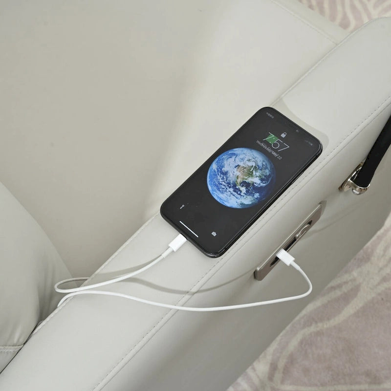 270Power Swivel Rocker Recliner Chair, Electric Glider Reclining Sofa with USB Ports,Power Swivel Glider