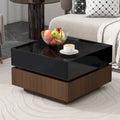 Rotating Coffee Table with 2 Drawers