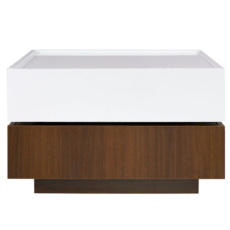 Rotating Coffee Table with 2 Drawers