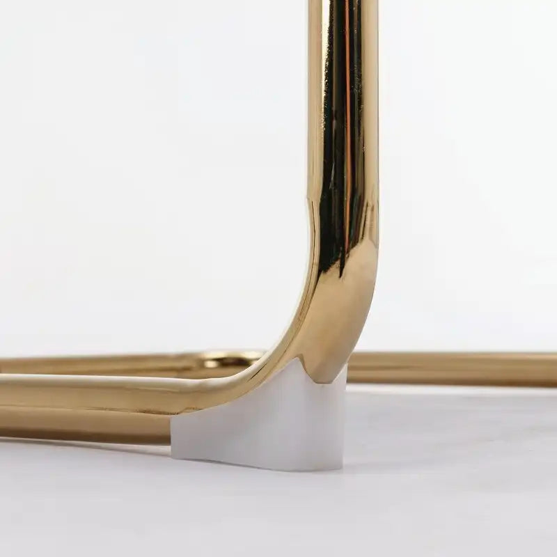 Modern Dining Chairs with Corduroy Fabric,Gold Metal Base, Kitchen Chairs with Channel Tufting, Side Chairs, Set of 2