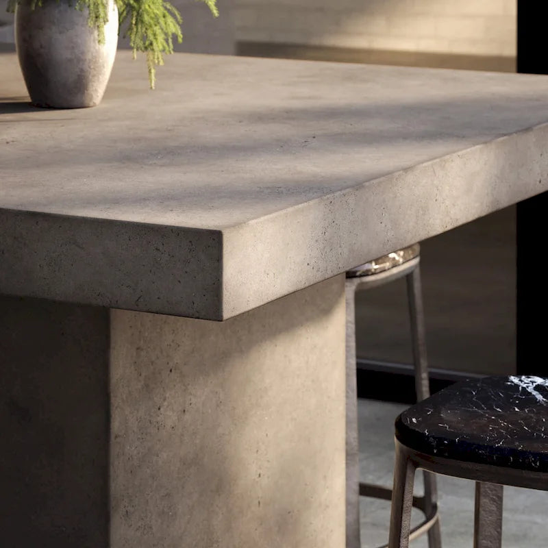 Mixx - Una 59 Square Counter Height Dining Table - Dark Grey