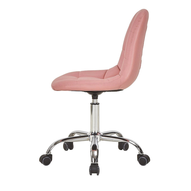 Javlergo Armless Home Office Chair, Height Adjustable Computer Desk Chair with Wheels