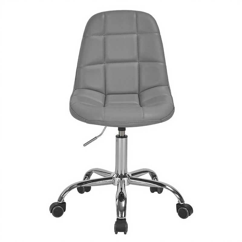 Javlergo Armless Home Office Chair, Height Adjustable Computer Desk Chair with Wheels
