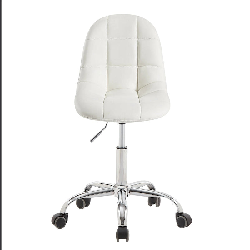 Javlergo Armless Home Office Chair, Height Adjustable Computer Desk Chair with Wheels