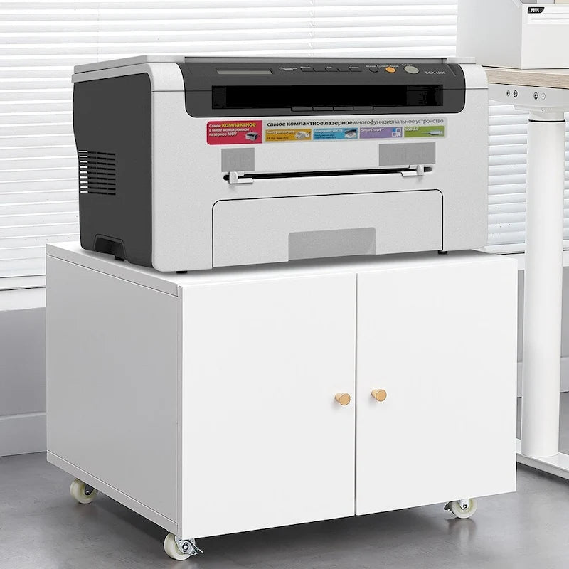 Office furniture Copier Cabinet 2 door steel copier stand mobile pedestal file Printer Stand