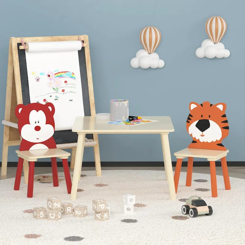 3 Pieces Toddler Table and Chair Set