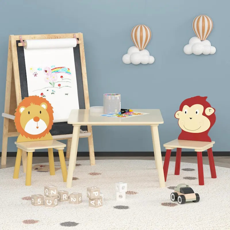 3 Pieces Toddler Table and Chair Set
