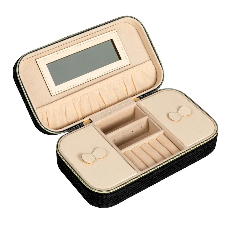 Household Essentials Fabric Travel Jewelry Organizer Box - 7.1L x 3.9W x 2.0H