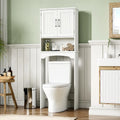 Over The Toilet Storage Cabinet with Double Doors and Anti-Tip Device