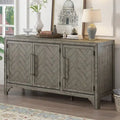 Wooden Storage Cabinet Sideboard with Adjustable Shelves