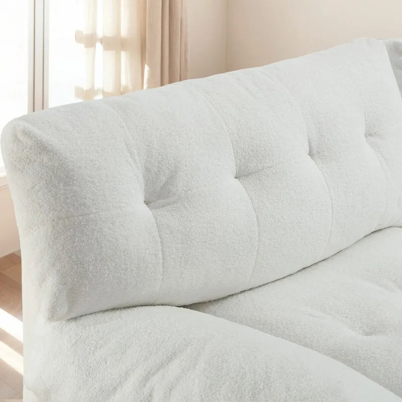 96 Cloud Style Sectional Loveseat Sofa,Modern Velvet Fabric Couches