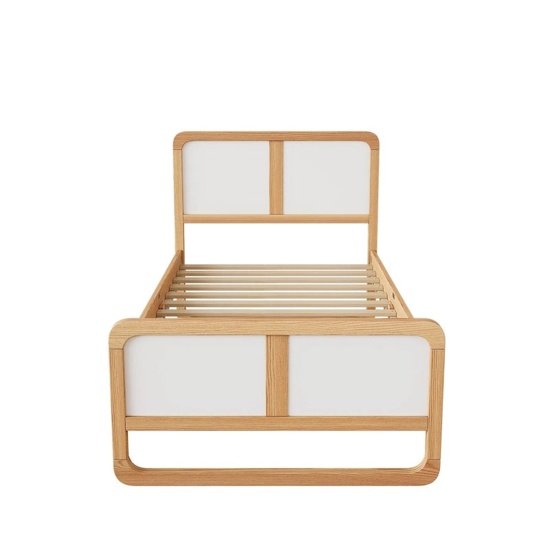 Modern Style Solid Wood Platform Bed for Kids, Teens, Adults