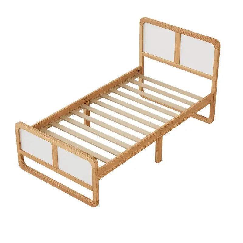 Modern Style Solid Wood Platform Bed for Kids, Teens, Adults