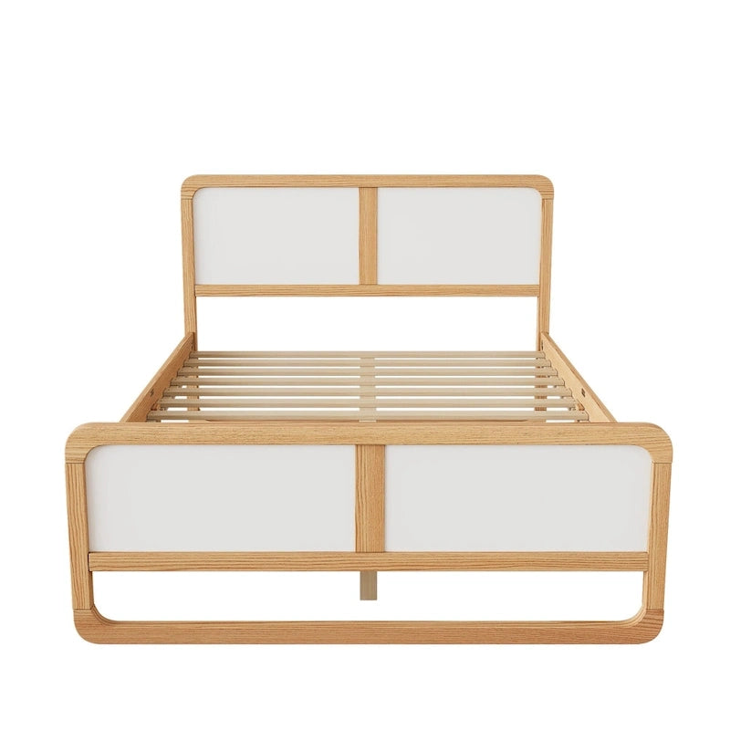 Modern Style Solid Wood Platform Bed for Kids, Teens, Adults